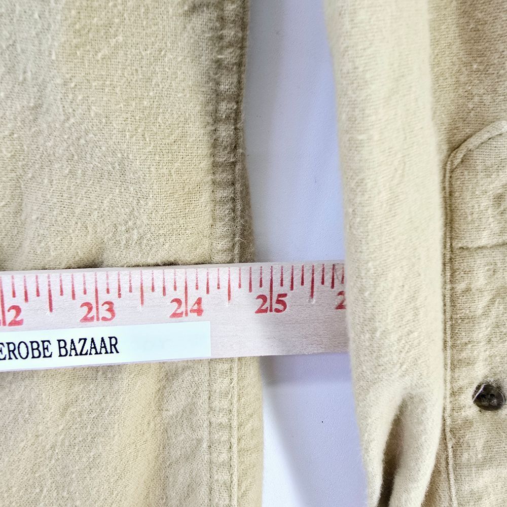 Woolrich Original Outdoor Gear Cotton Button Down Shirt Men's XLarge Khaki Beige - Picture 6 of 11